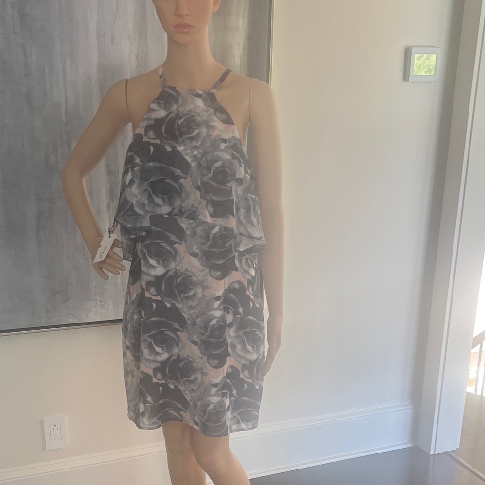 ALI & JAY Black and Gray Floral Dress